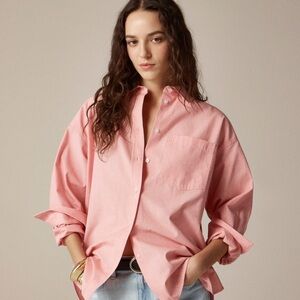 J Crew Top XL Etienne Oversized Red